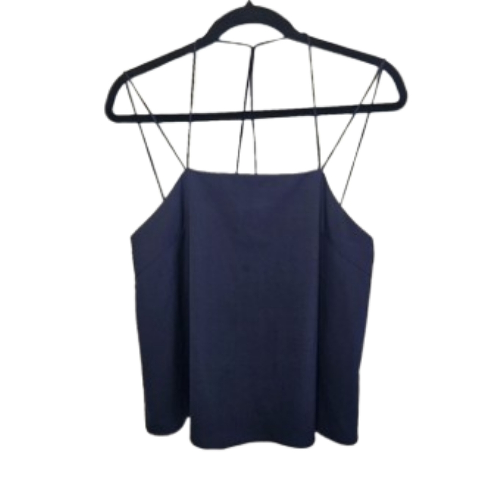 TOBI Navy Square Neck Multi Strappy Back Tank Top Cami EUC Small